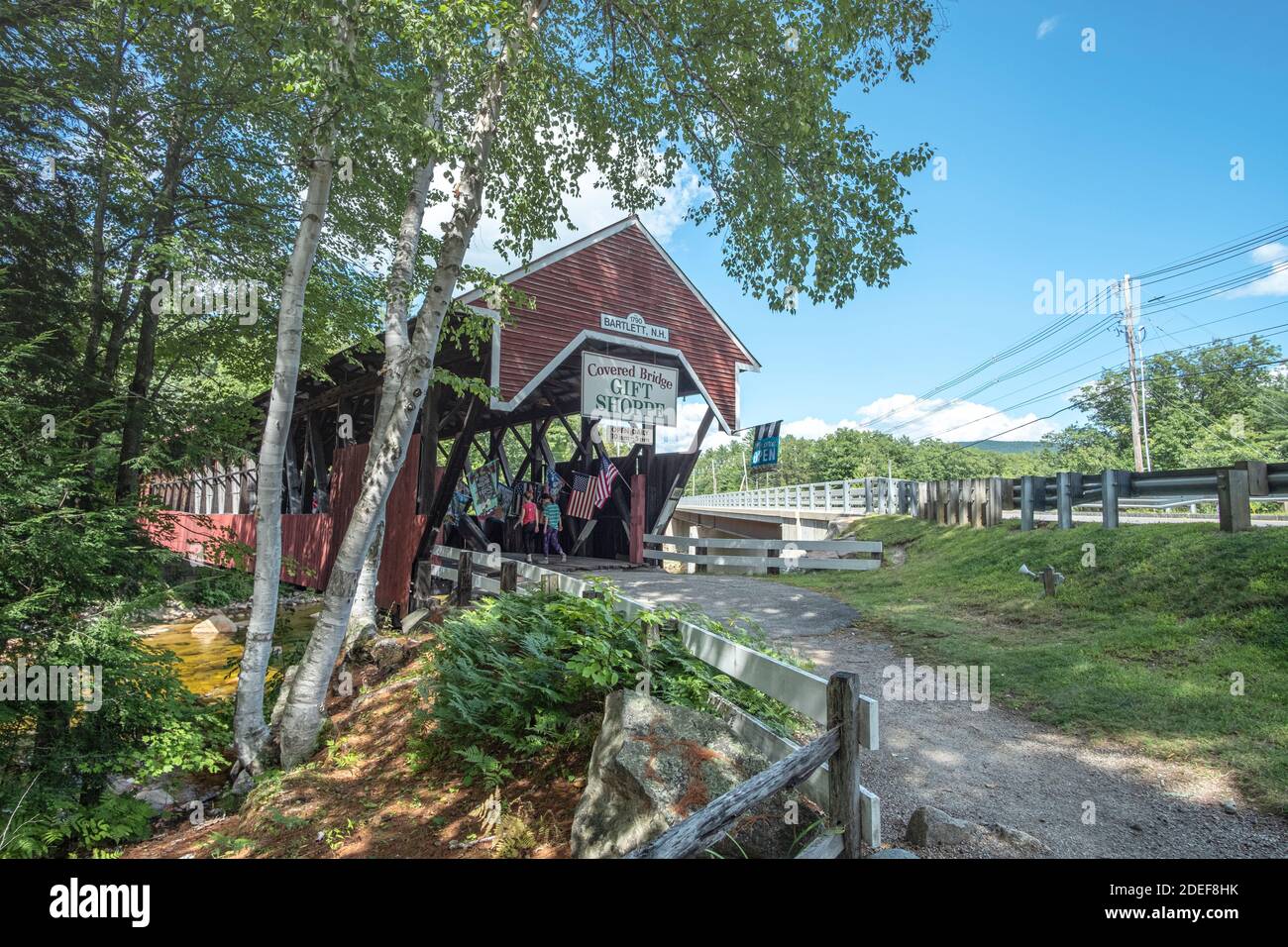 Bartlett Covered Bridge Gift Shoppe White Mountains, New Hamslocation Banque D'Images