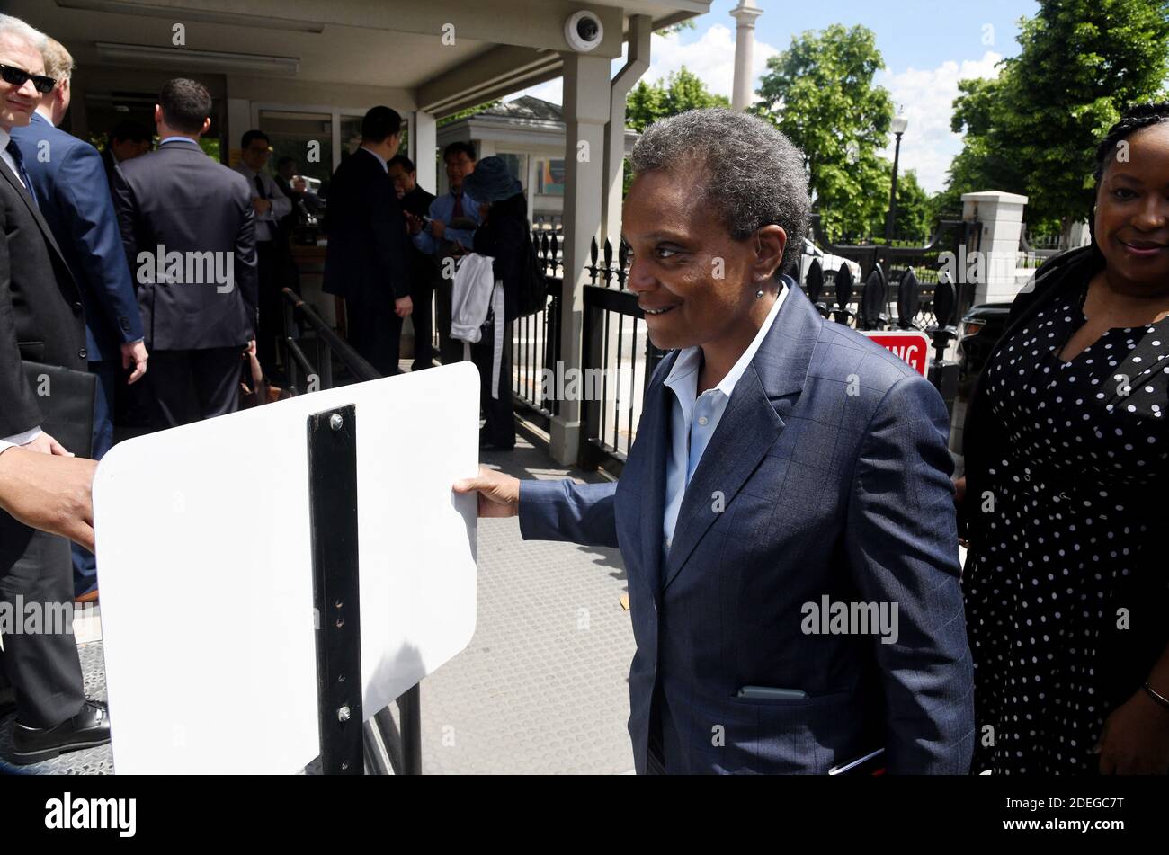 Lori Lightfoot, maire de Chicago, arrive à la Maison Blanche pour rencontrer Ivanka Trump le 7 mai 2019 à Washington. Photo par Olivier Douliery/ABACAPRESS.COM Banque D'Images