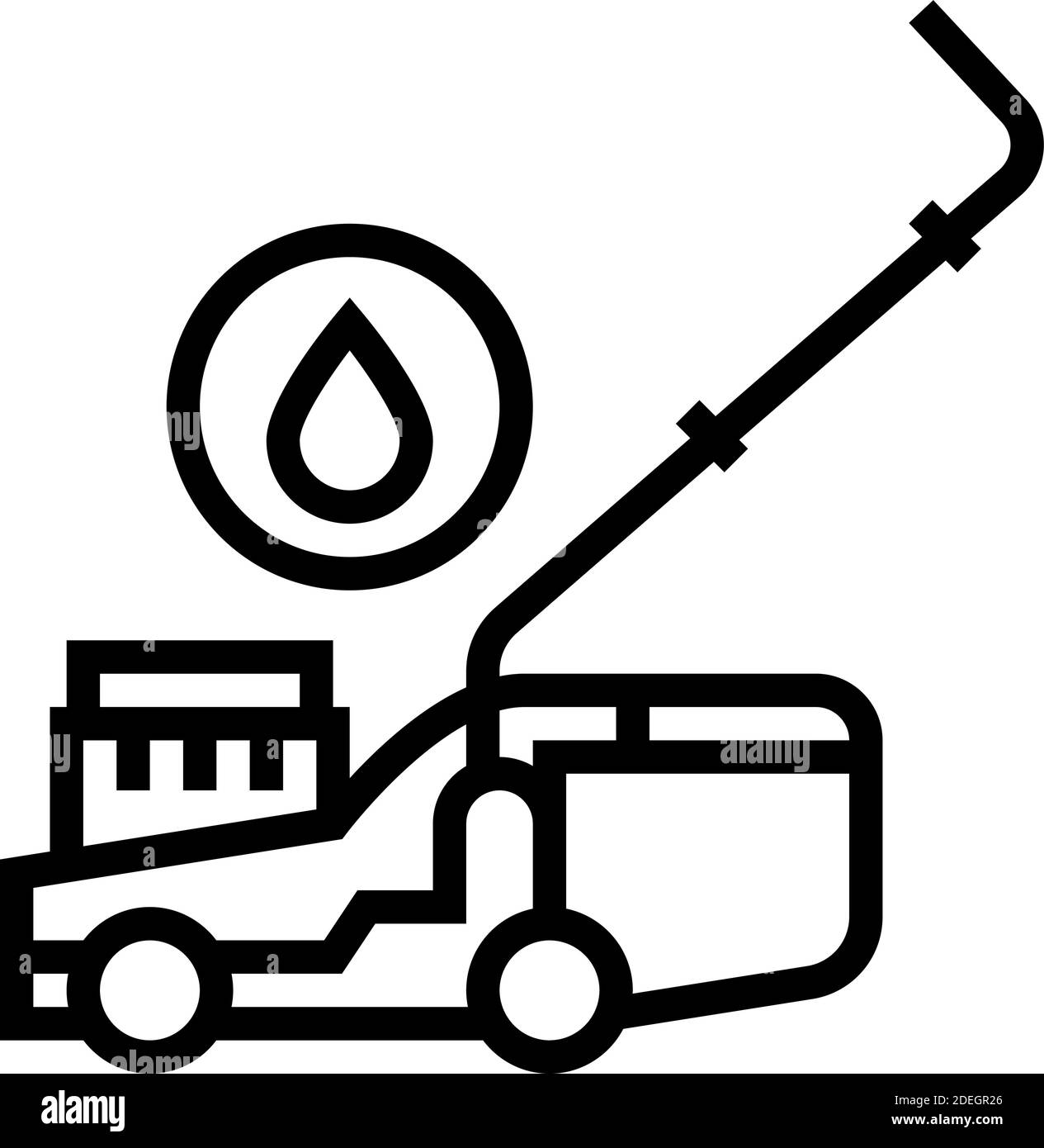 illustration vectorielle de l'icône de la ligne de tondeuse à essence Illustration de Vecteur