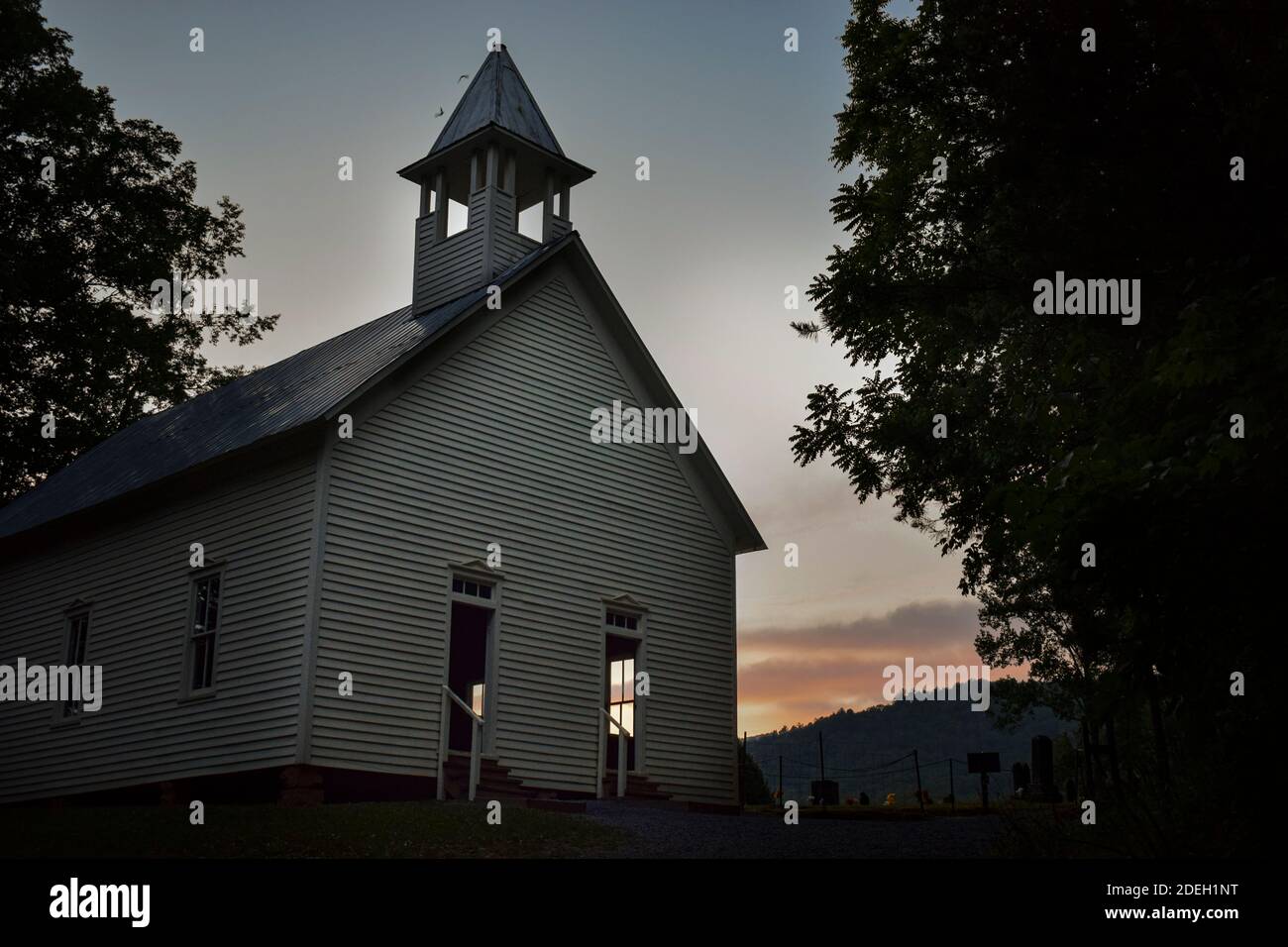 Une ancienne église abandonnée au milieu de la Great Smoky Mountains Banque D'Images