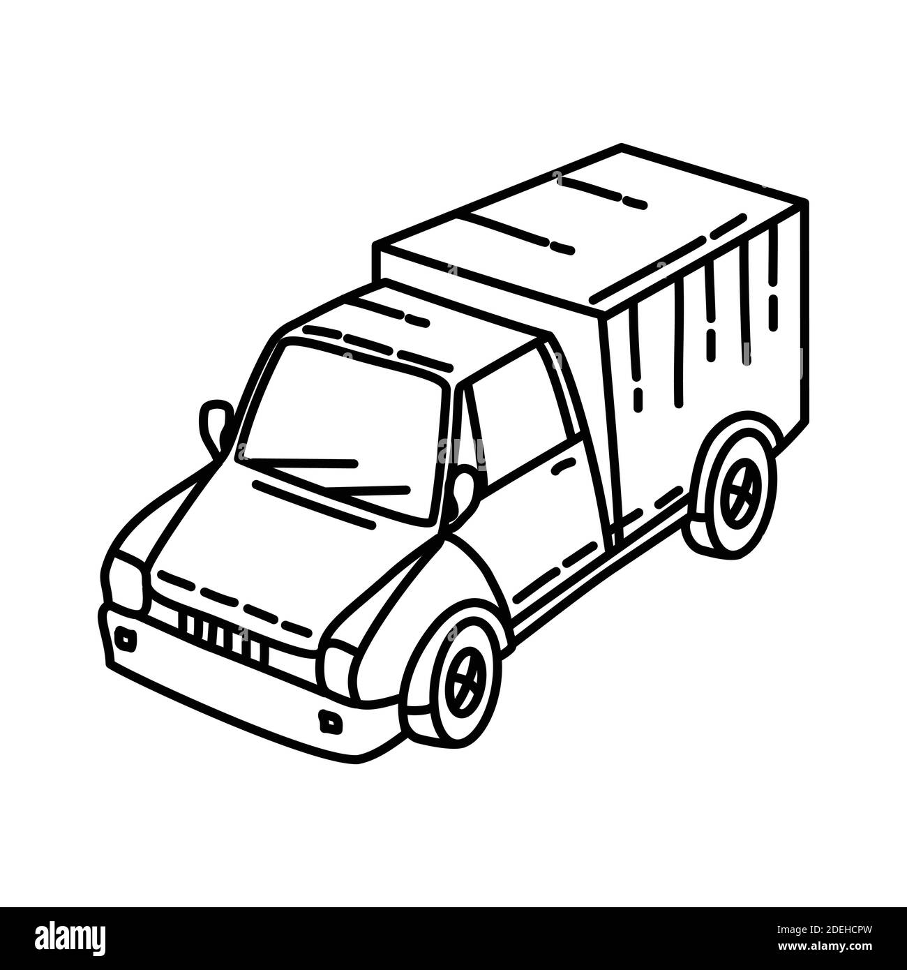 Transport Shopping icône dessinée à la main définir le vecteur. Illustration de Vecteur