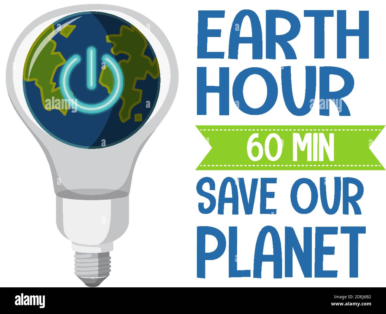 Affiche ou bannière de campagne « Earth Hour » éteignez vos lumières pour notre planète 60 minutes d'illustration Illustration de Vecteur