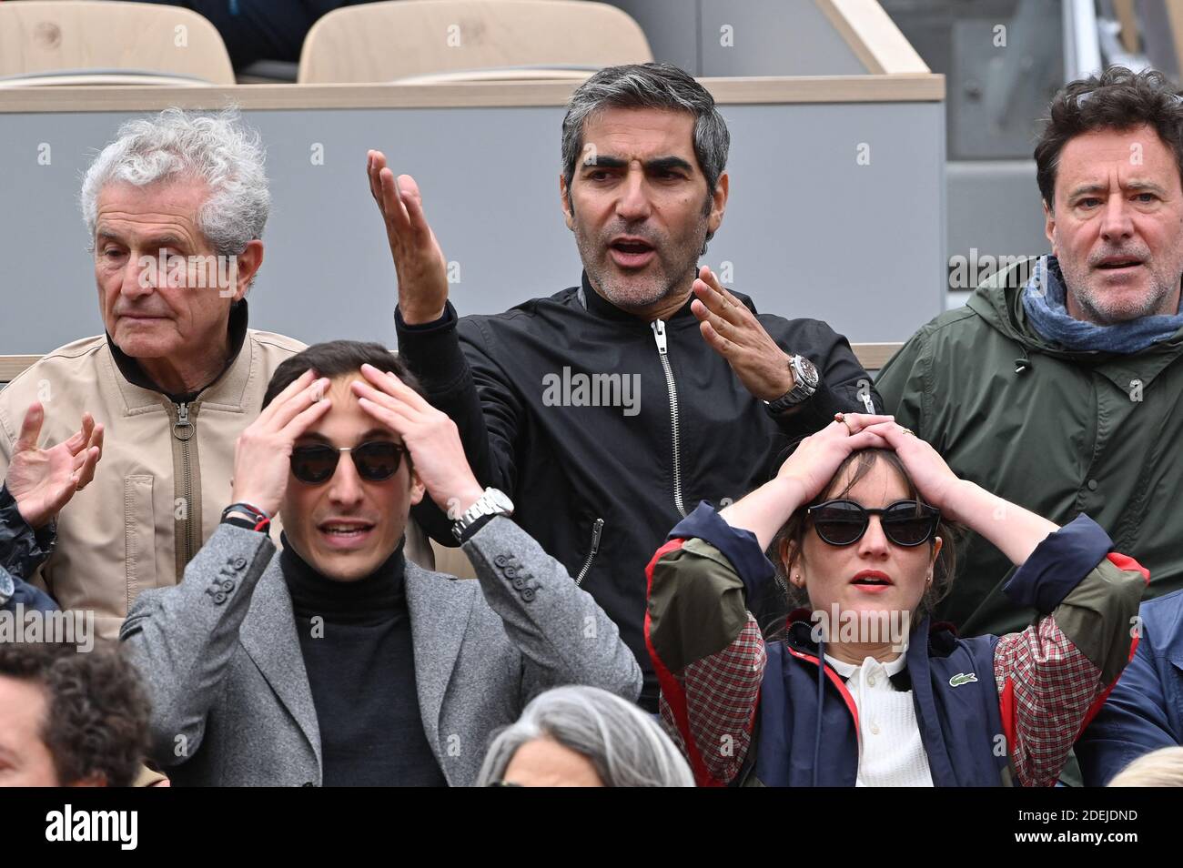 Claude Lelouch, Ary Abittan et Anais Demoustier assistent à l'Open de  tennis français 2019 - le