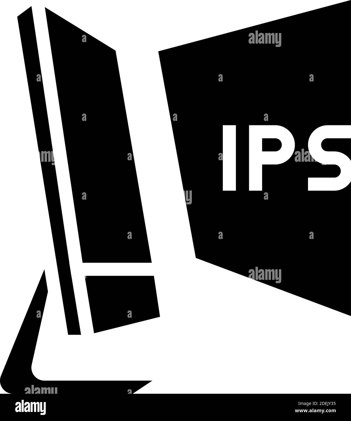 illustration vectorielle de l'icône de glyphe de l'écran de l'ordinateur ips Illustration de Vecteur