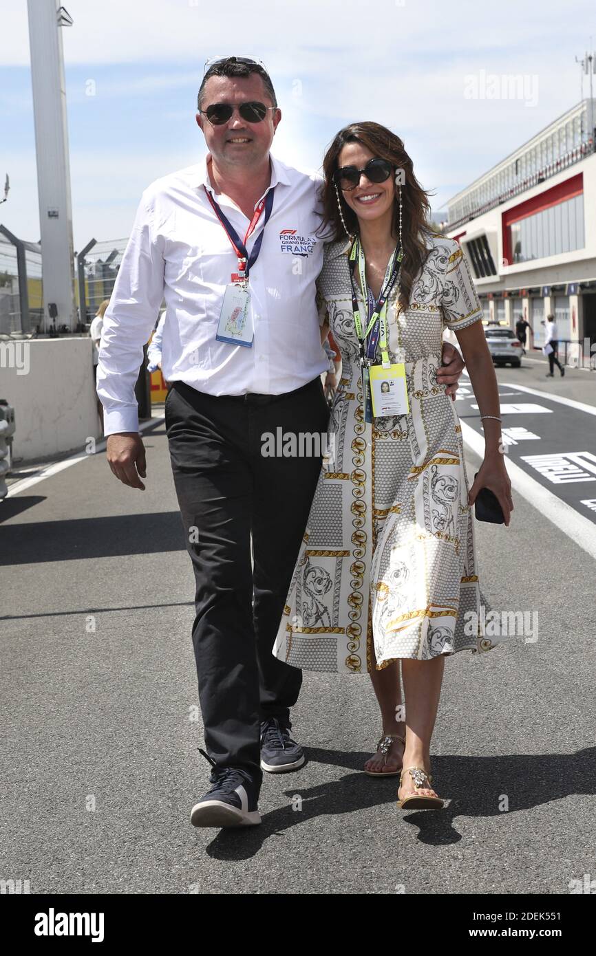 Eric Boullier, Tamara Boullier, assiste au Grand Prix de France 2019, le Castellet, le 23 juin 2019. Photo de Marco Piovanotto/ABACAPRESS.COM Banque D'Images