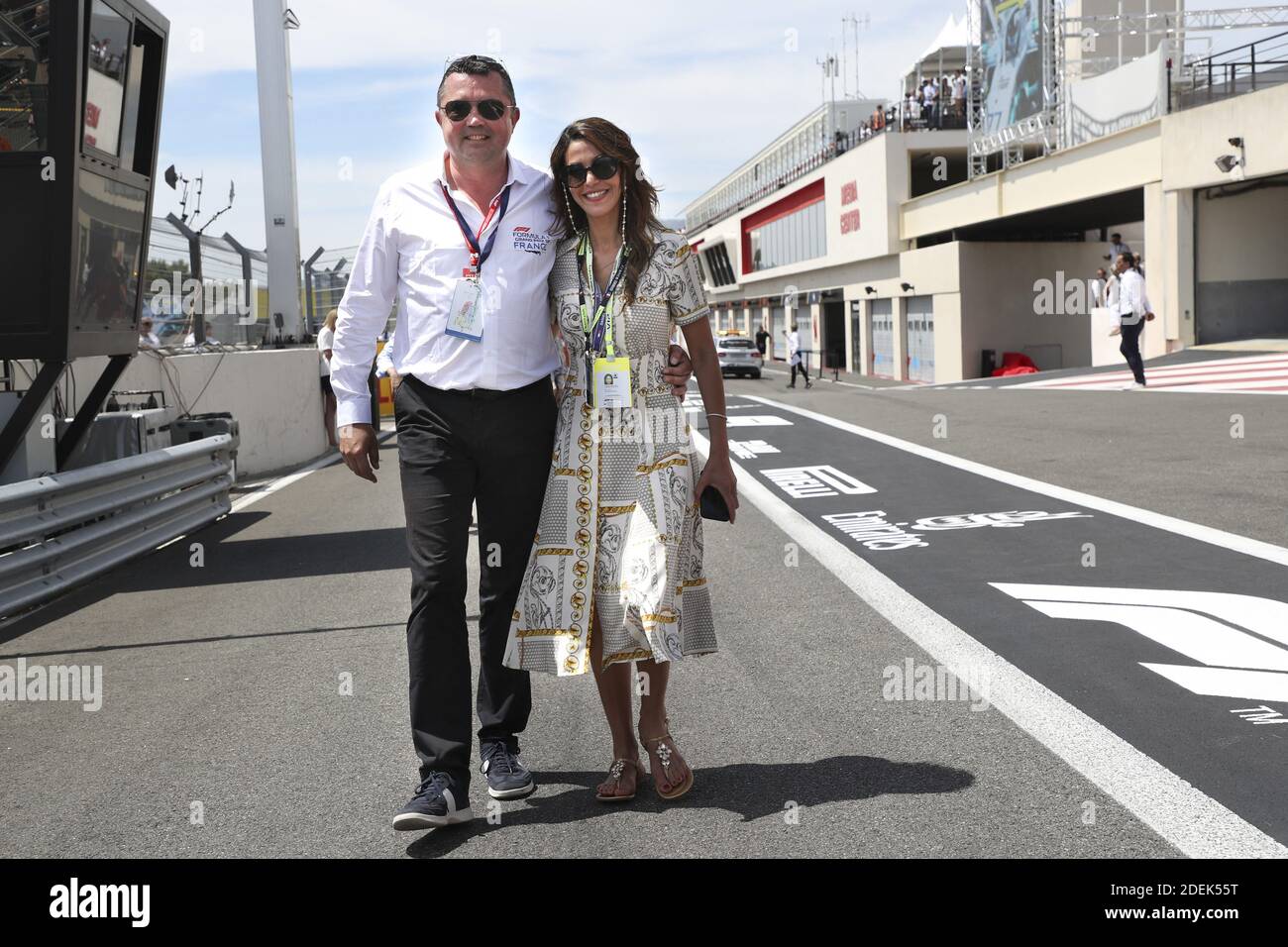 Eric Boullier, Tamara Boullier, assiste au Grand Prix de France 2019, le Castellet, le 23 juin 2019. Photo de Marco Piovanotto/ABACAPRESS.COM Banque D'Images