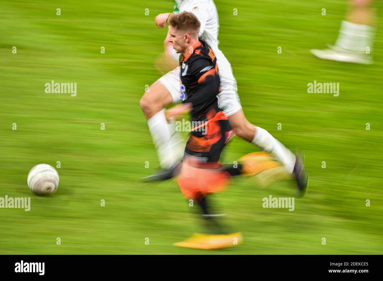 Gdansk, Pologne. 30 novembre 2020. Michal Skoras de Lech vu en action pendant le match polonais Ekstraklasa entre Lechia Gdansk et Lech Poznan.(score final; Lechia Gdansk 0:1 Lech Poznan) Credit: SOPA Images Limited/Alay Live News Banque D'Images