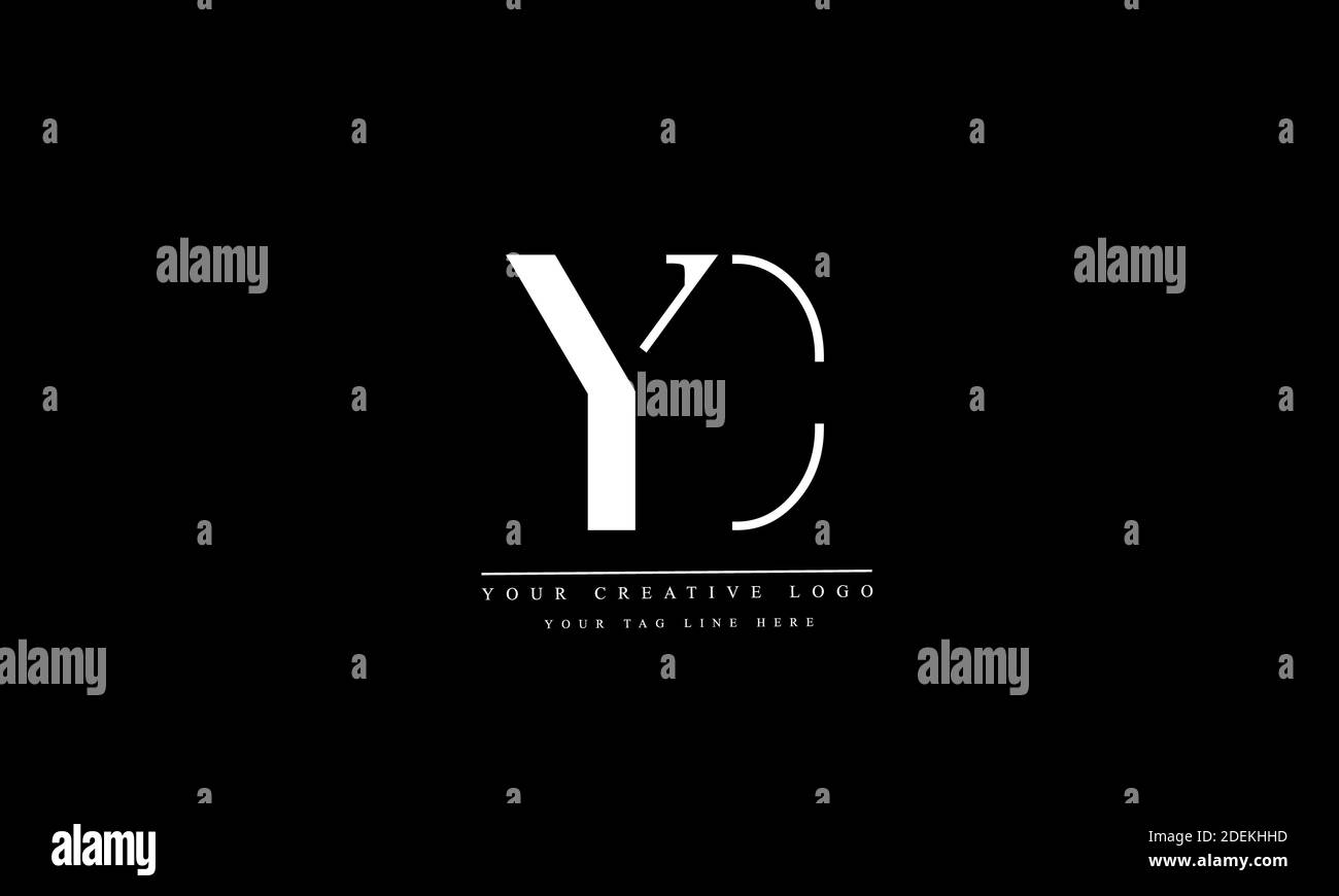 YC CY C y résumé logo vecteur modèle de monogramme Banque D'Images