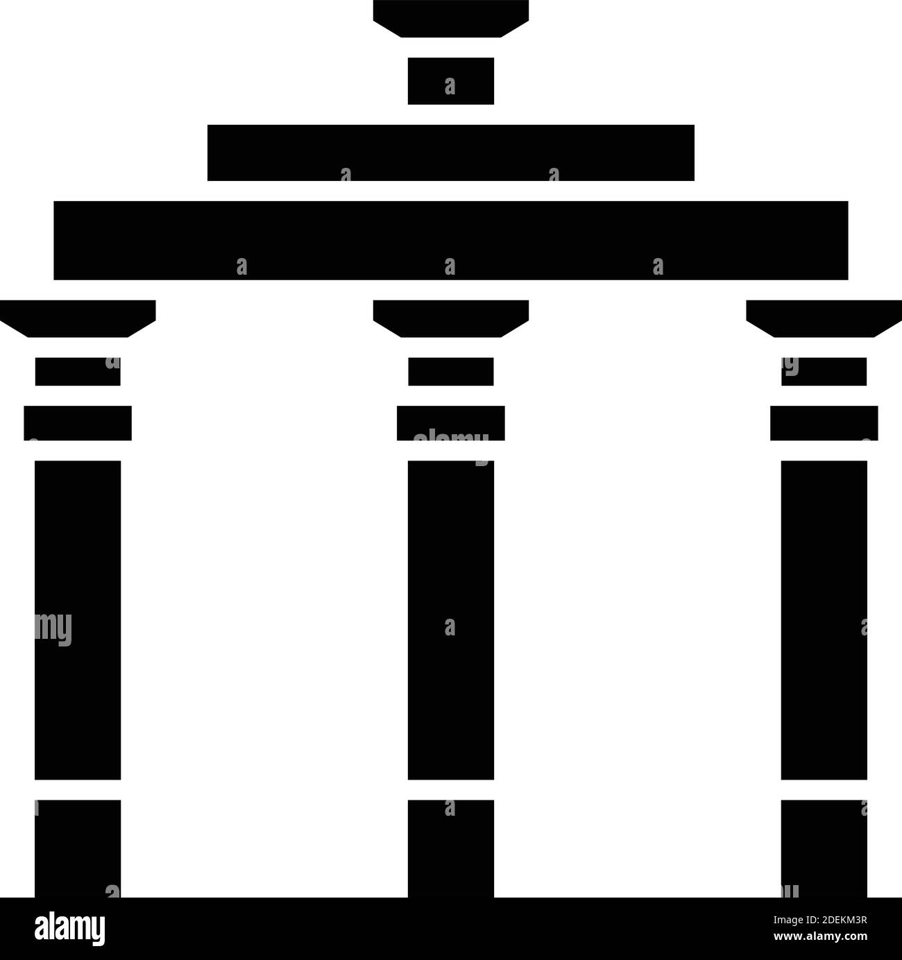 Pompéi, Italie, volcan, bâtiments anciens, icônes vectorielles entièrement modifiables Illustration de Vecteur