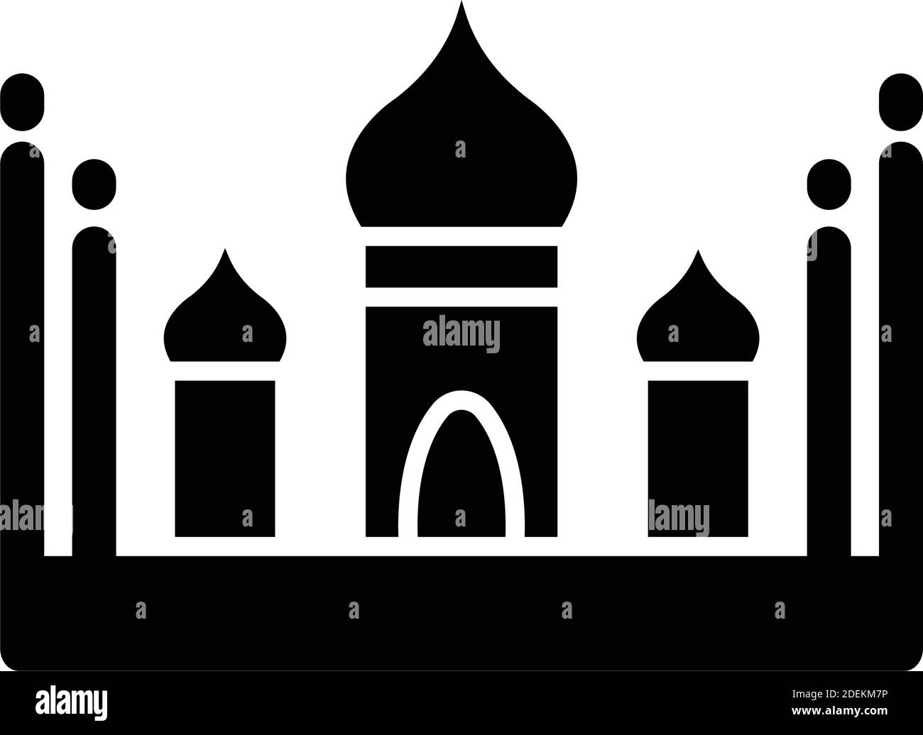 La cathédrale de Basil, Moscou, Russie, construit des icônes vectorielles entièrement modifiables Illustration de Vecteur
