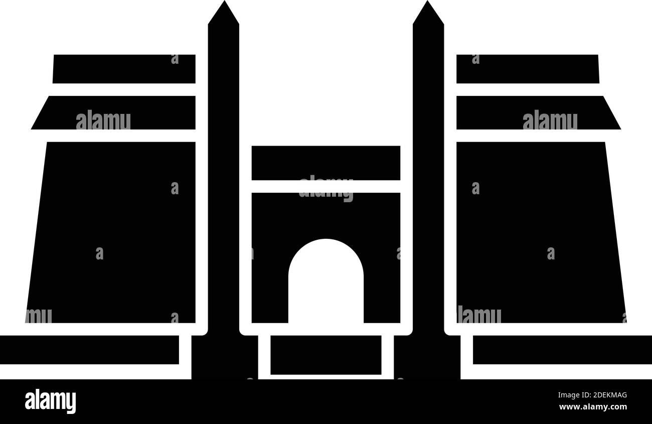 Temple de Louxor, Égypte, temple, luxor icônes vectorielles entièrement modifiables Illustration de Vecteur