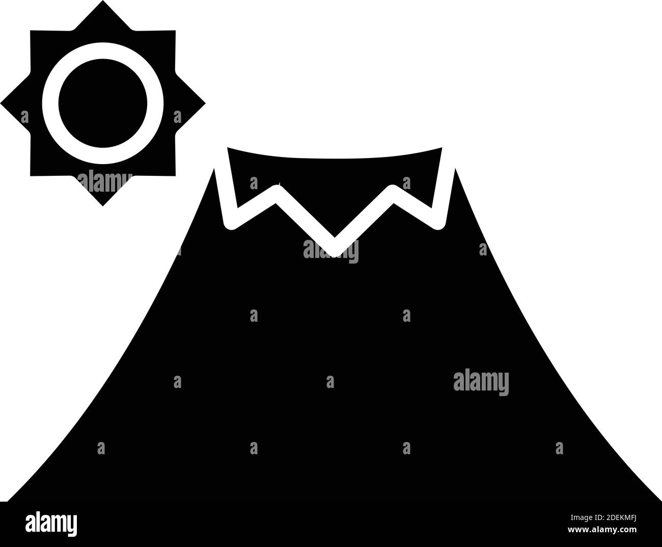 Half Dome, Yosemite Valley, Californie, Yosemite National Park icônes vectorielles entièrement modifiables Illustration de Vecteur