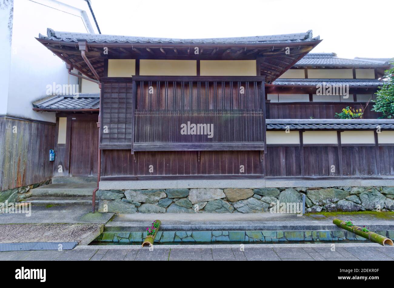 Rue Ozu Ohanahan, la vieille ville d'Ozu, Shikoku, Japon. Banque D'Images