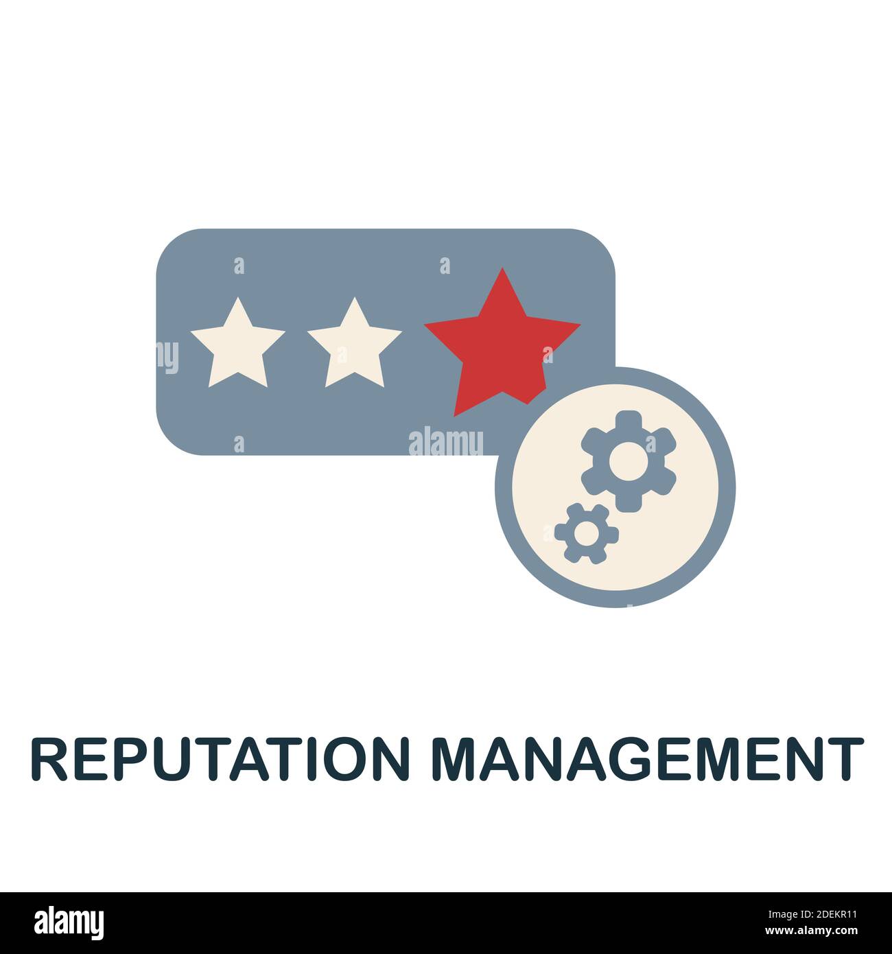 Icône gestion de la réputation. Symbole de gestion de la réputation des éléments de ligne simple pour les modèles, la conception Web et les infographies Illustration de Vecteur