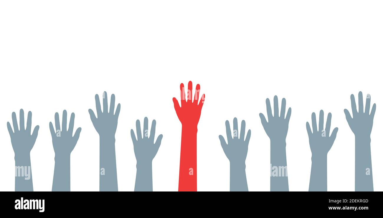 mains humaines avec concept de tolérance isolé sur l'illustration vectorielle blanche EPS10 Illustration de Vecteur