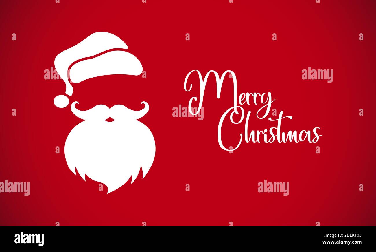 Carte de vœux de joyeux Noël avec le Père Noël. Vecteur sur arrière-plan isolé. SPE 10. Illustration de Vecteur