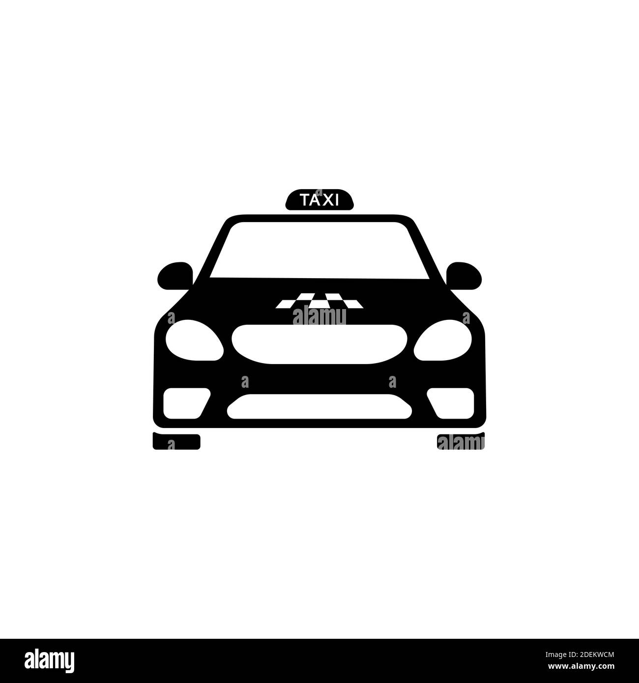 Icône de voiture de taxi en noir. Modèle de conception. Vecteur sur fond blanc isolé. SPE 10. Illustration de Vecteur