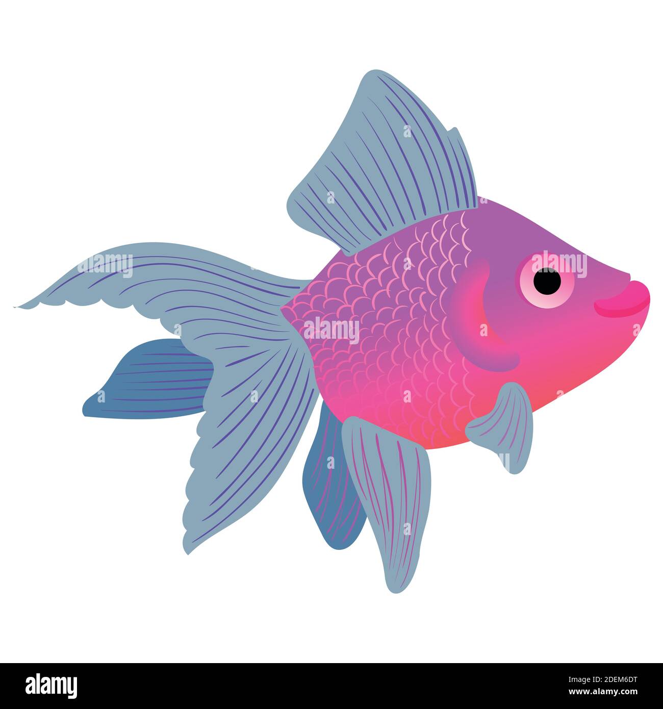 Illustration vectorielle d'un poisson doré. Illustration de Vecteur