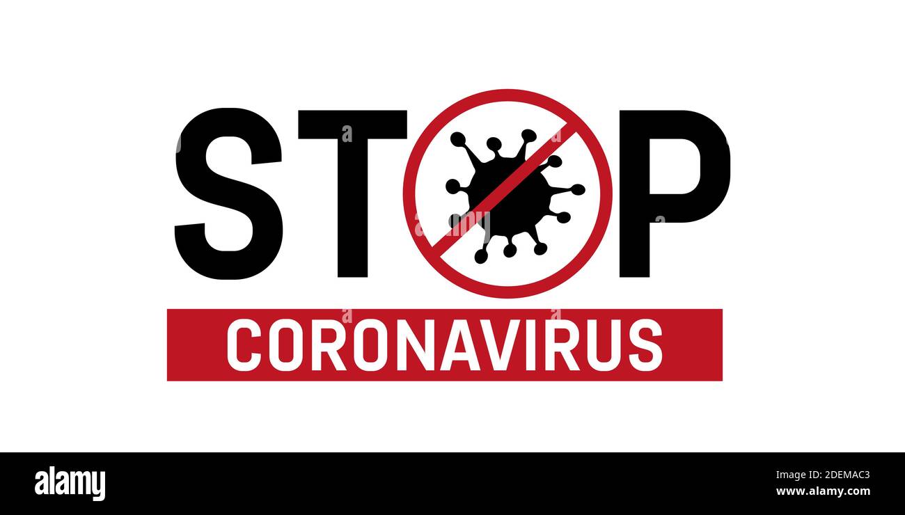 Arrêter le vecteur covid 19 du coronavirus. Panneau d'avertissement d'arrêt du coronavirus. 2019-nCoV. Vecteur Illustration de Vecteur