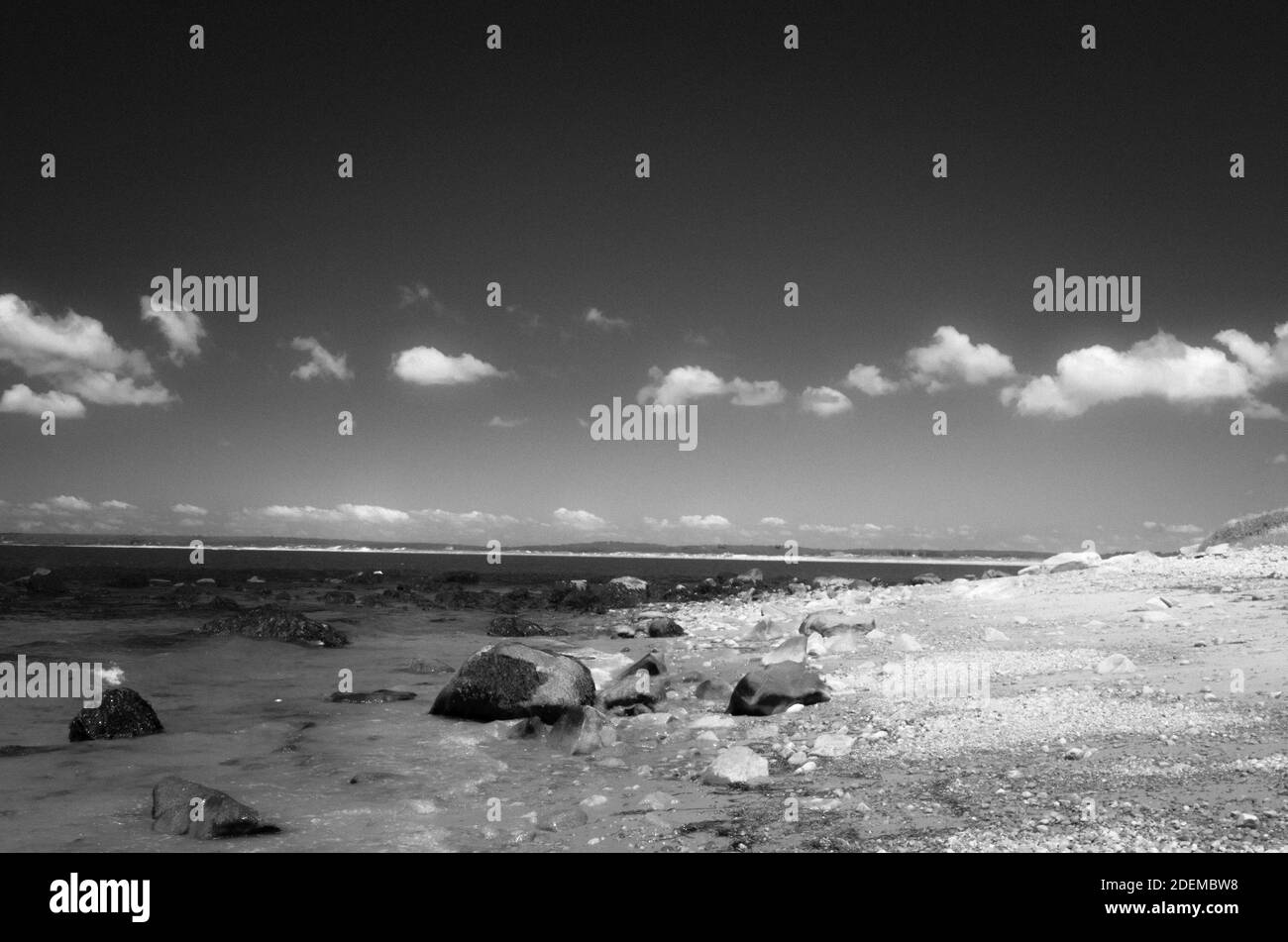 Vue sud de l'île de Gooseberry à infrarouge Banque D'Images