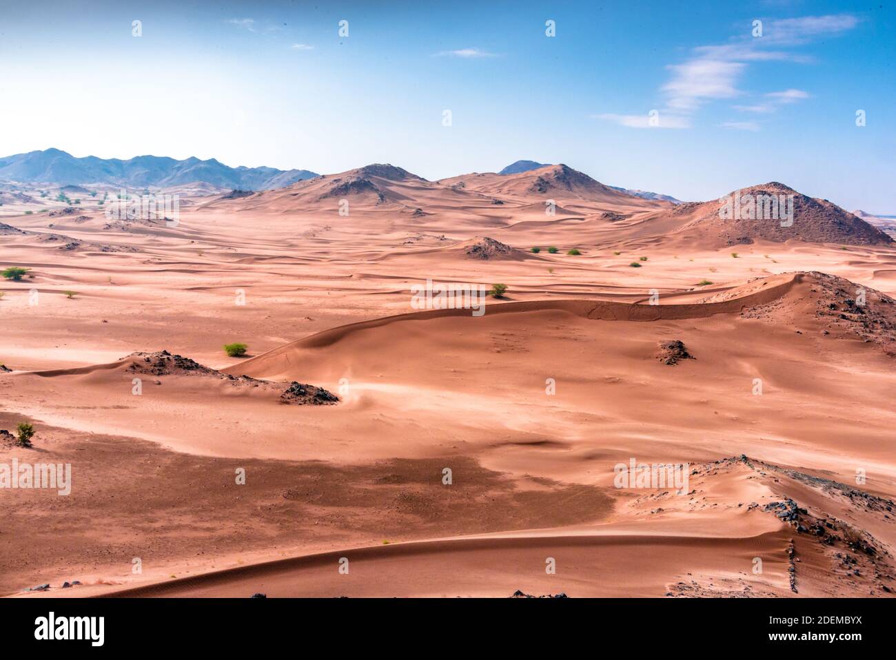 Vue sur le désert de Djeddah, Arabie Saoudite Banque D'Images