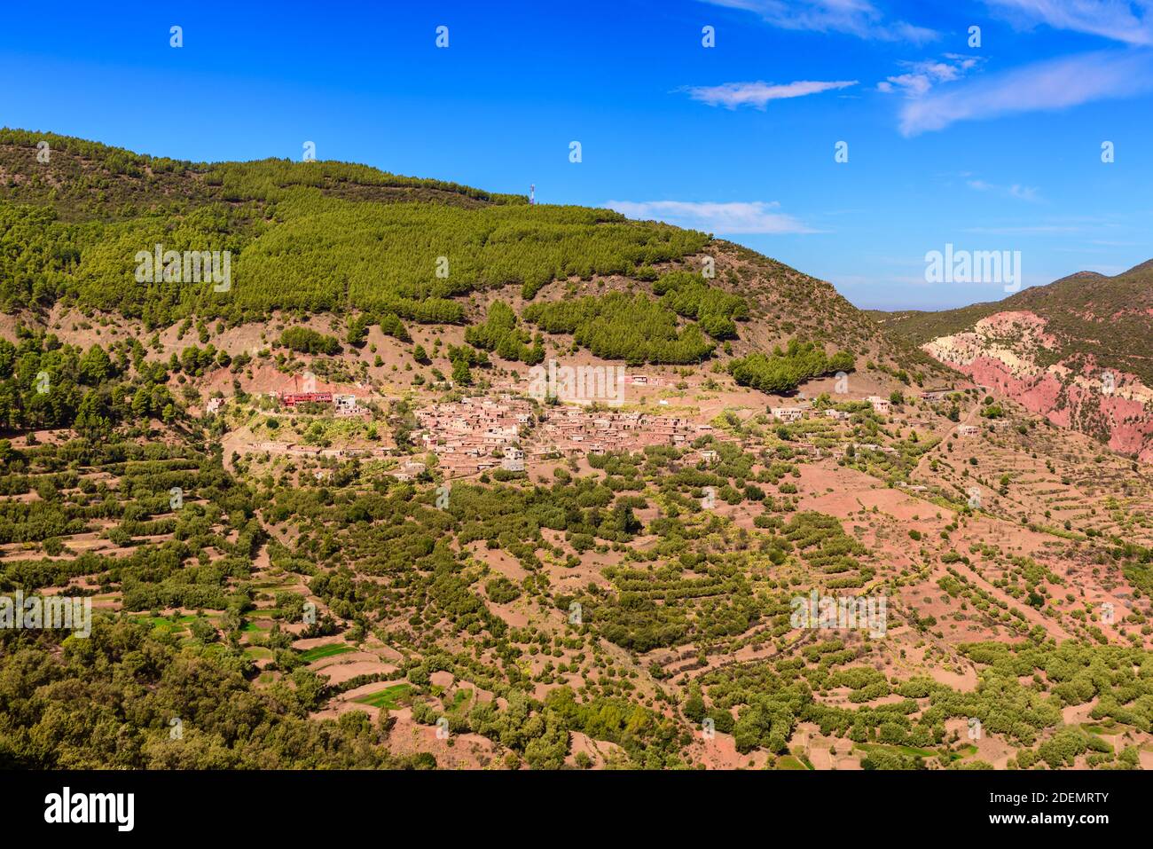 Toufliht, montagnes de l'Atlas et villages berbères, Maroc Banque D'Images