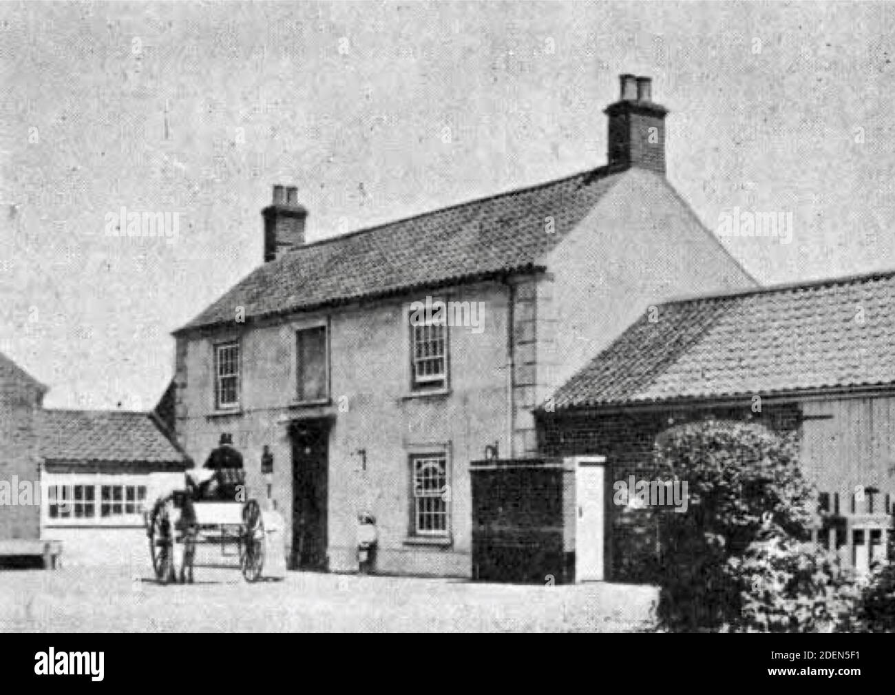Photographie ancienne du Plough Inn à Blundeston, Ipswich, Angleterre. Pub de classe 2 mentionné dans David Copperfield par Charles Dickens. Banque D'Images