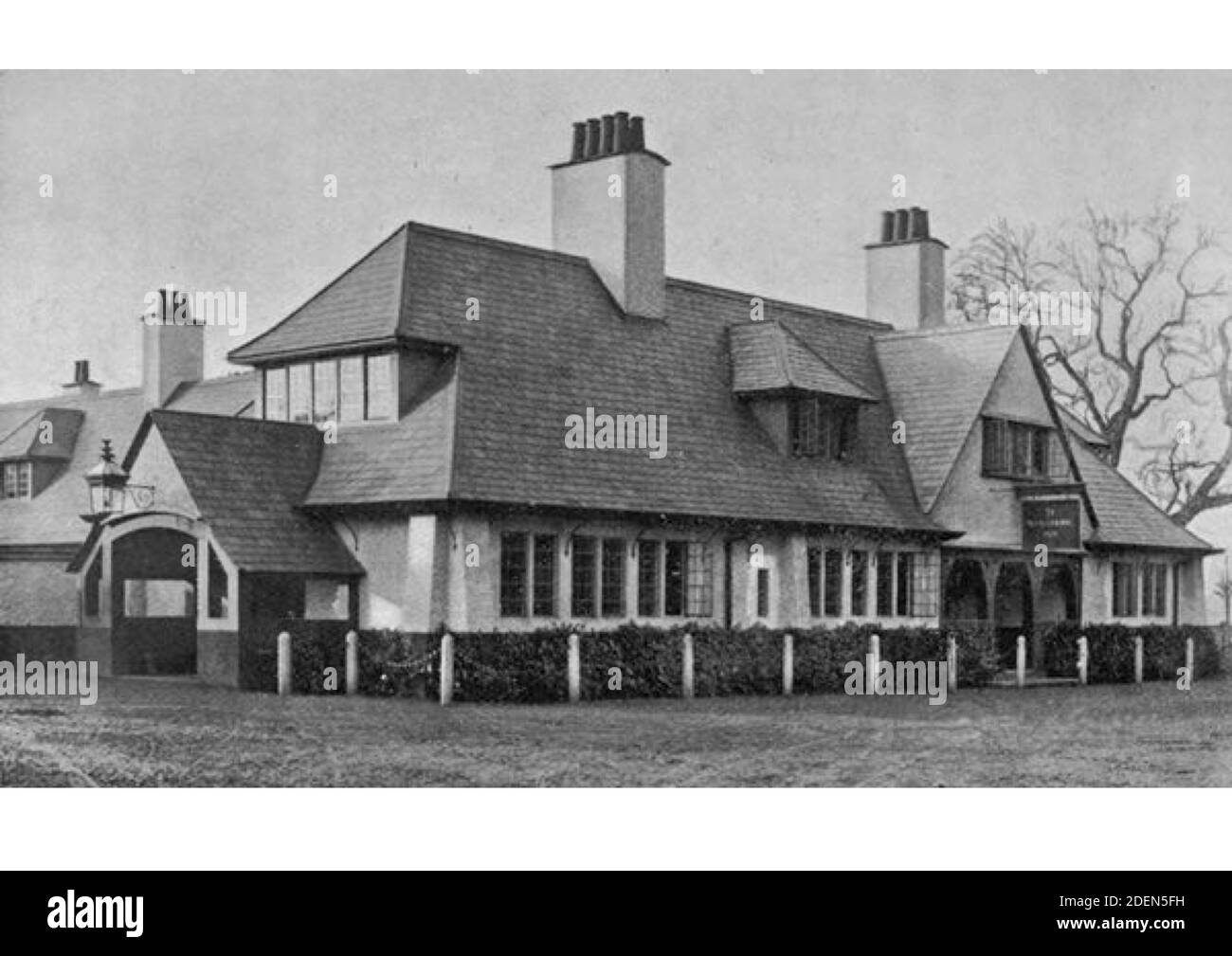 Ancienne photographie du White Horse Inn, Stetchworth, Newmarket Banque D'Images