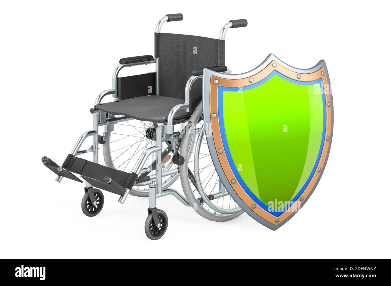 Roue de fauteuil roulant manuelle avec écran, rendu 3D isolé sur fond blanc Banque D'Images
