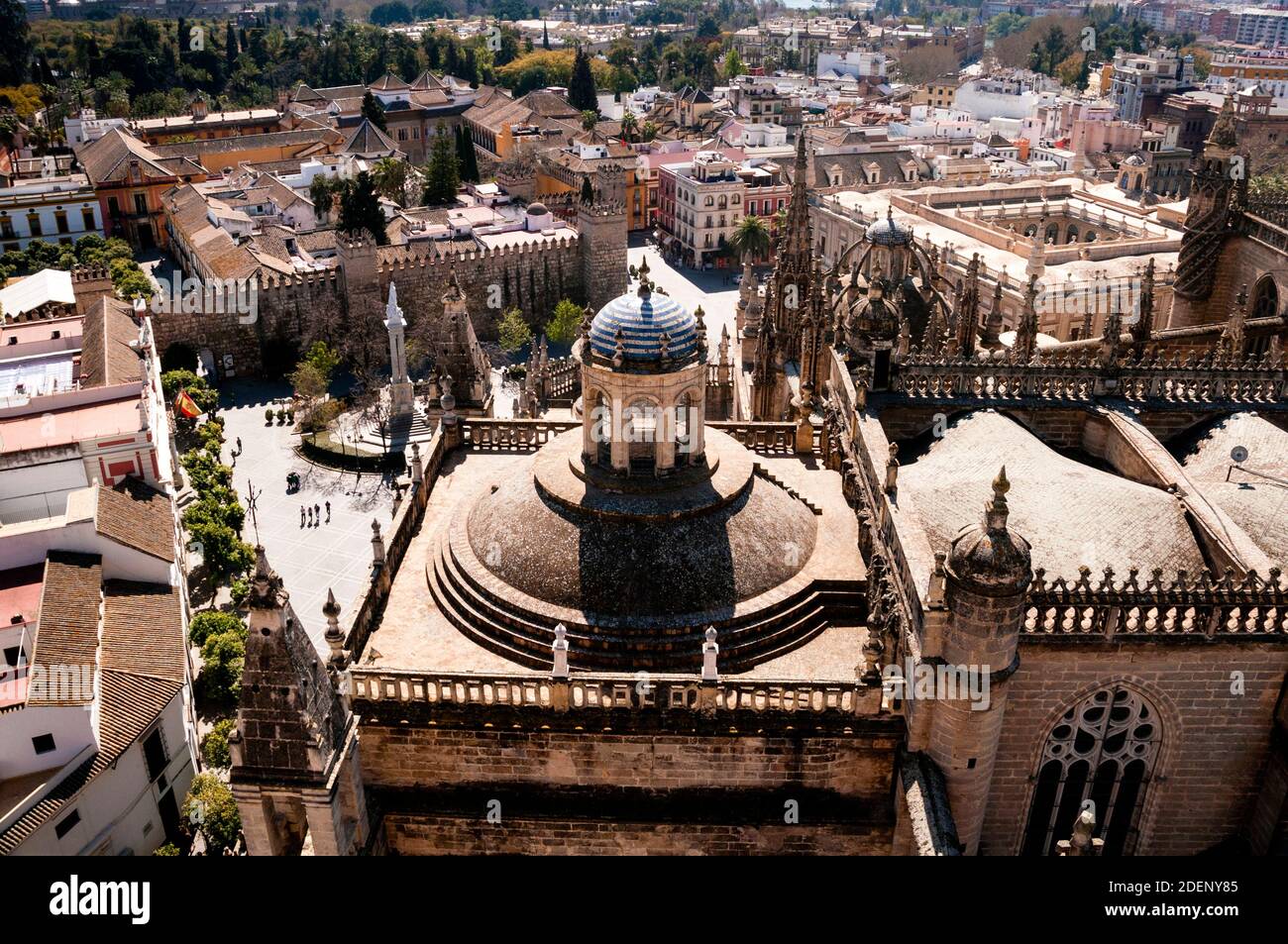 Flamboyant gothique tardif Cathédrale de Séville en Espagne. Banque D'Images