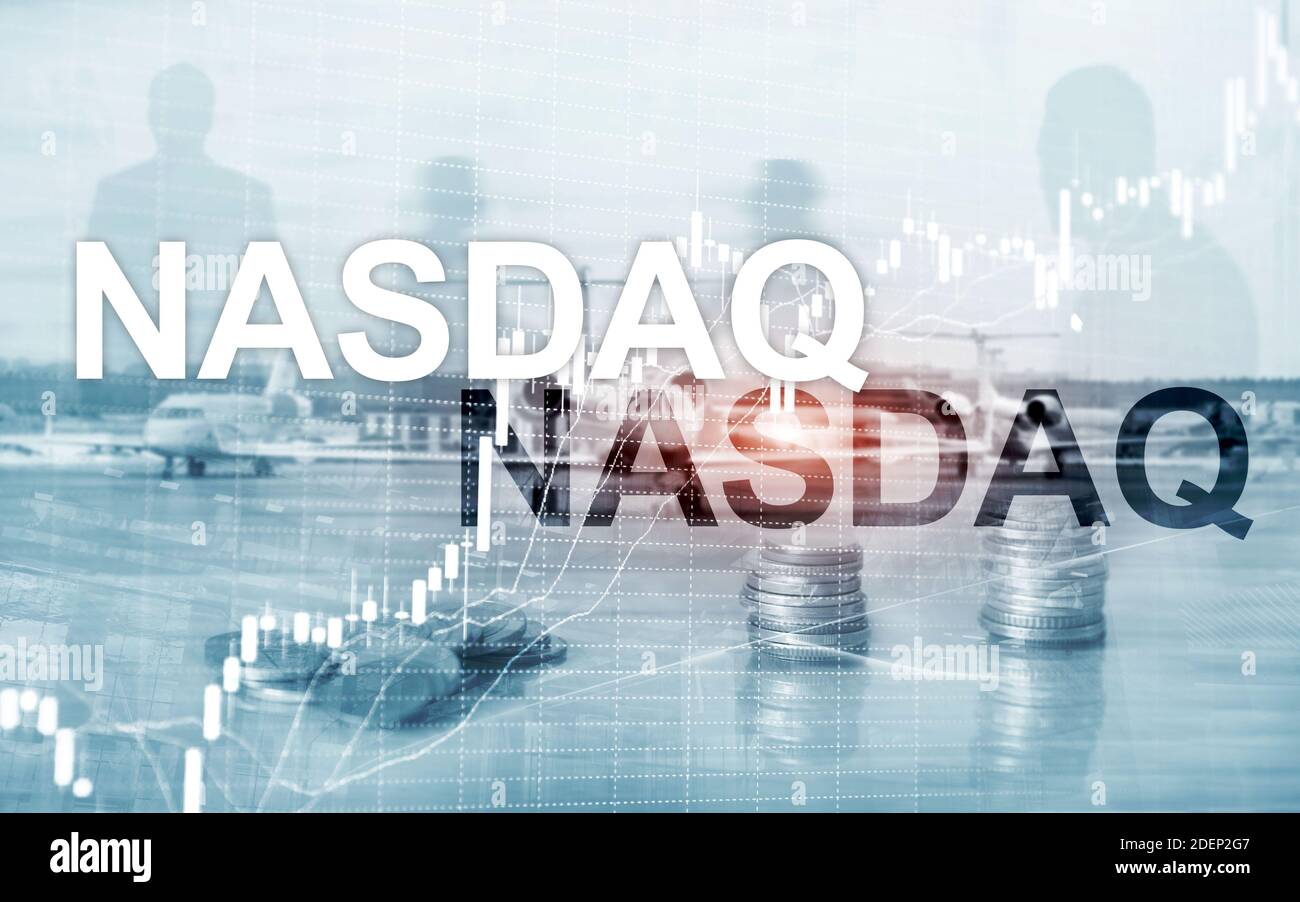 Concept de financement du marché boursier NASDAQ. Crise du marché Banque D'Images