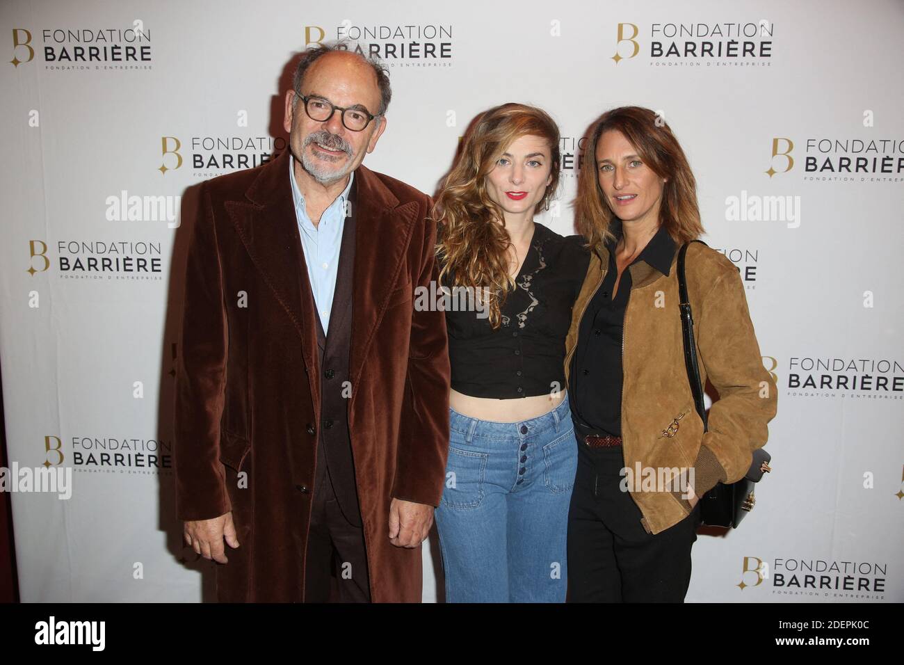 Jean-Pierre Darroussin, Sarah Suco et Camille Cottin lors de la remise du  prix Cinéma 2019 de la Fondation Barrière pour le film « les Éblouis » au  Publicis Cinema, a Paris, France,