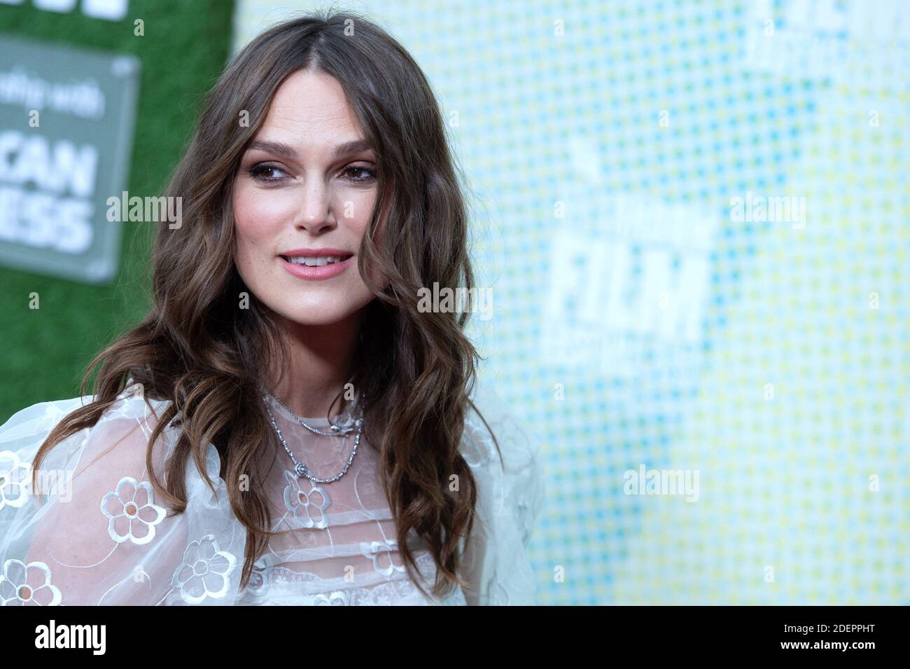 Keira Knightley participe à la première officielle des secrets lors du 63e BFI London film Festival à Londres, en Angleterre, le 10 octobre 2019. Photo d'Aurore Marechal/ABACAPRESS.COM Banque D'Images