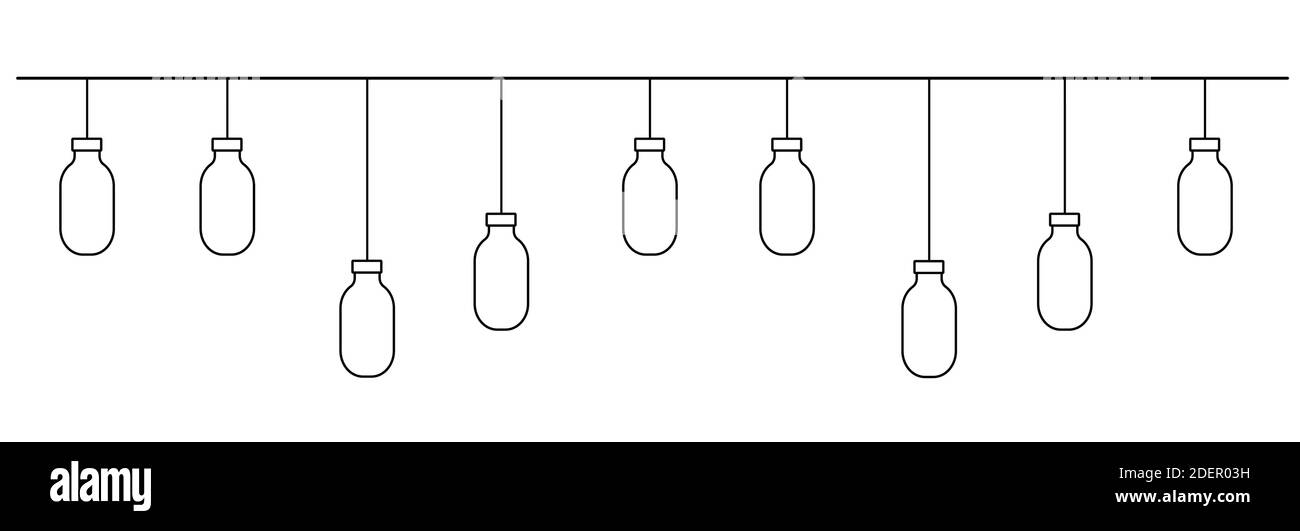 Guirlande avec bouteilles pour tracker d'eau ou décoration publicitaire d'eau Illustration de Vecteur