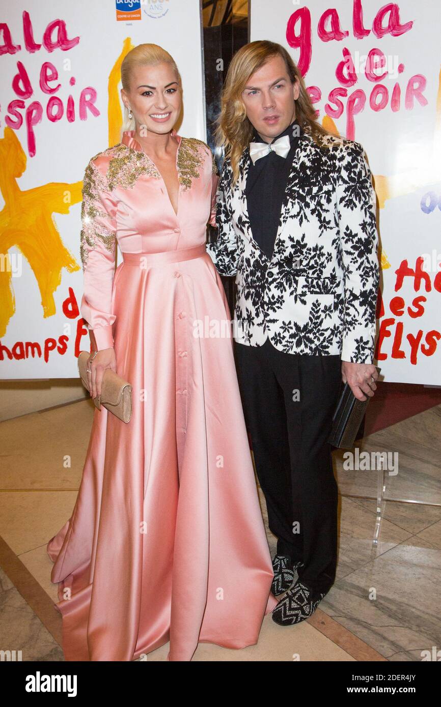 Katrina Patchett et Christophe Gularme lors du 27e Gala de l'espoir de la Ligue du cancer au Théate des champs-Elysées à Paris le 22 octobre 2019. Photo de Nasser Berzane/ABACAPRESS.COM Banque D'Images