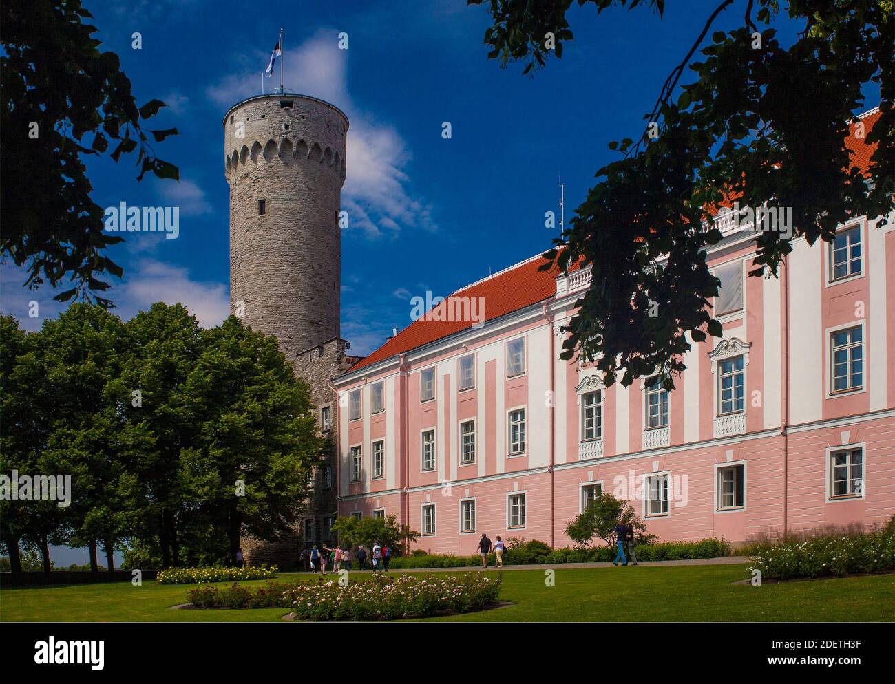 Château de Toompea et Tour Pikk Hermann, Tallinn, Estonie Banque D'Images