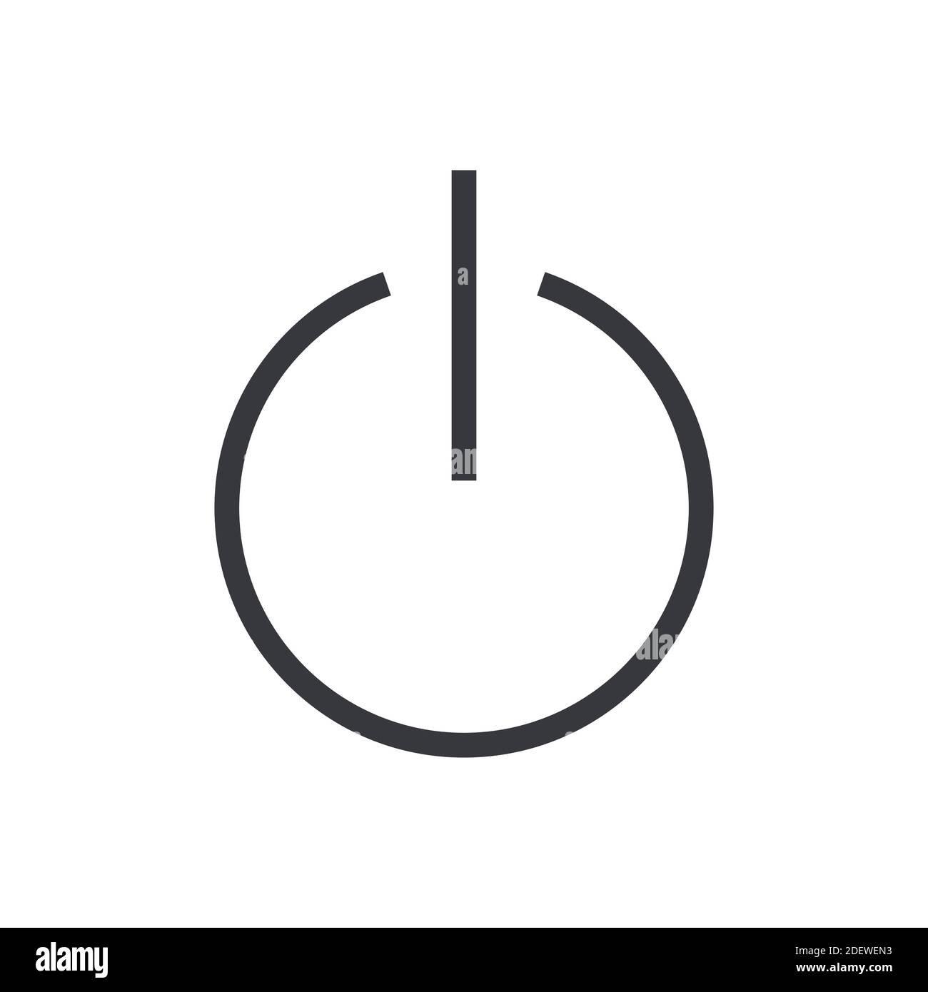 Symbole de l'interrupteur marche/arrêt, icône de ligne mince  d'alimentation, style moderne de conception plate minimaliste Image  Vectorielle Stock - Alamy
