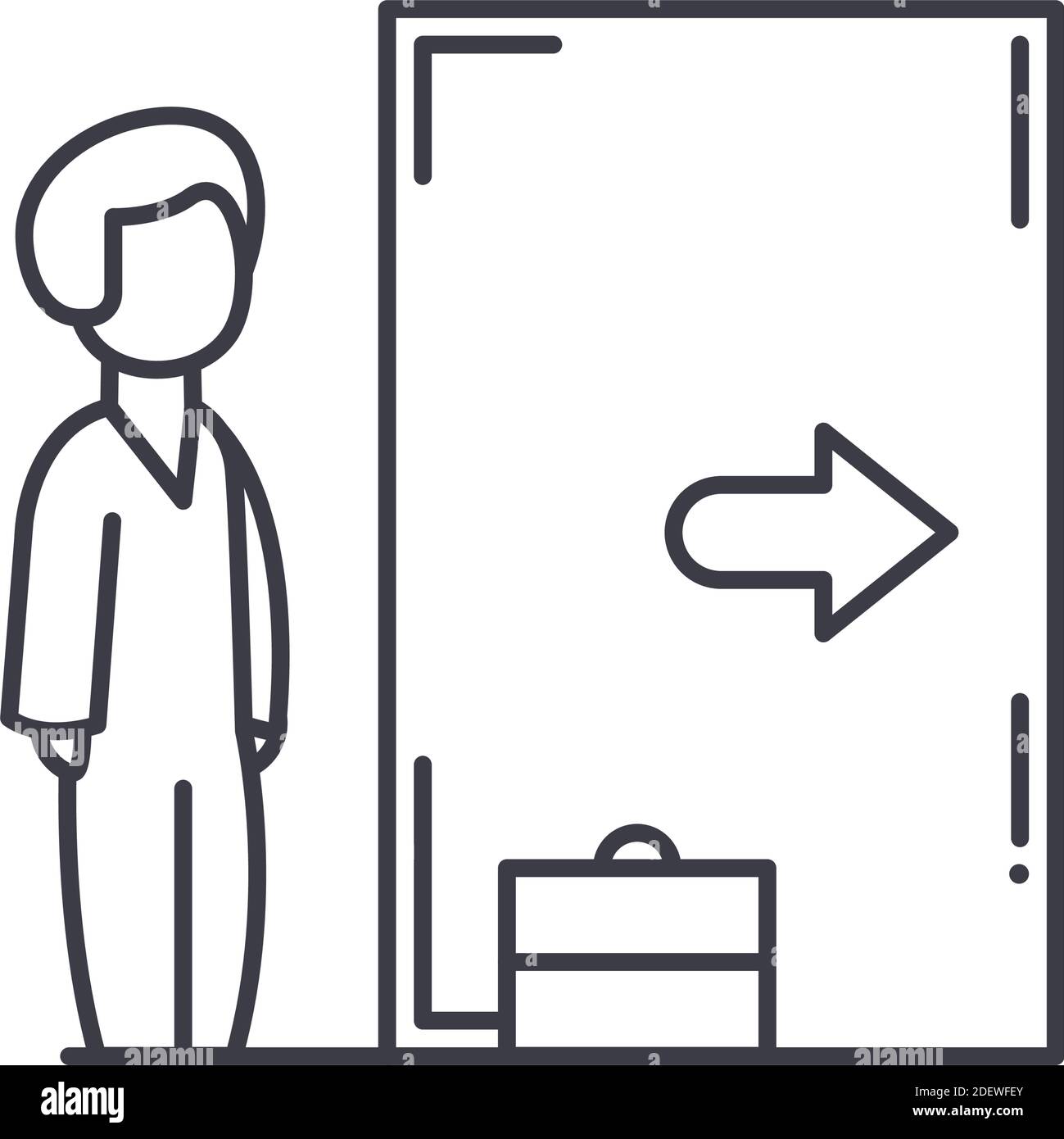 MLM marketing concept Icon, illustration linéaire isolée, vecteur ligne mince, Web design Sign, contour concept symbol avec trait modifiable sur blanc Illustration de Vecteur