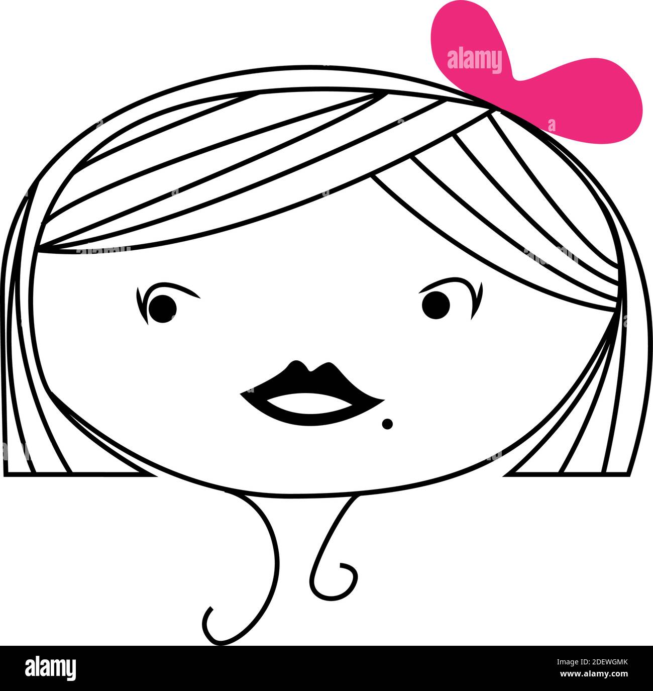 Vecteur caricature portrait abstrait de la femme Illustration de Vecteur