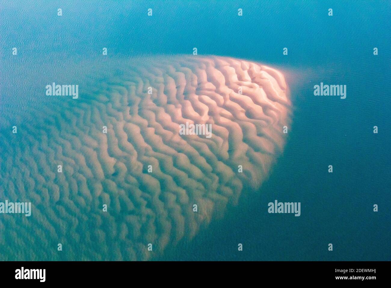 Une barre de sable au large de la côte d'Incheon, Corée du Sud Banque D'Images