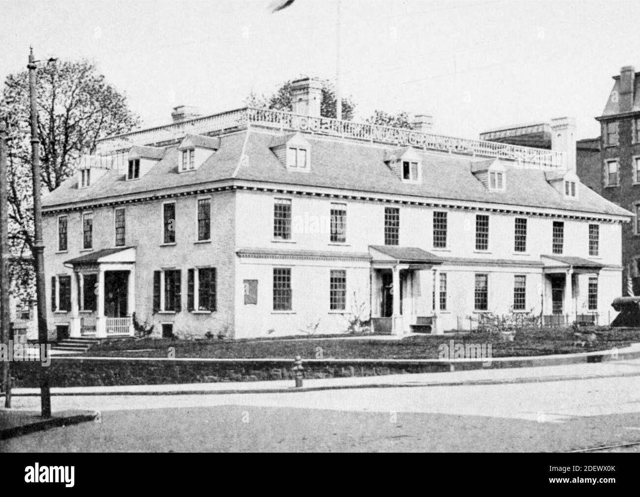 Ancienne photographie du lieu historique national de Philipse Manor Hall, Yonkers, New York, États-Unis d'Amérique. Banque D'Images