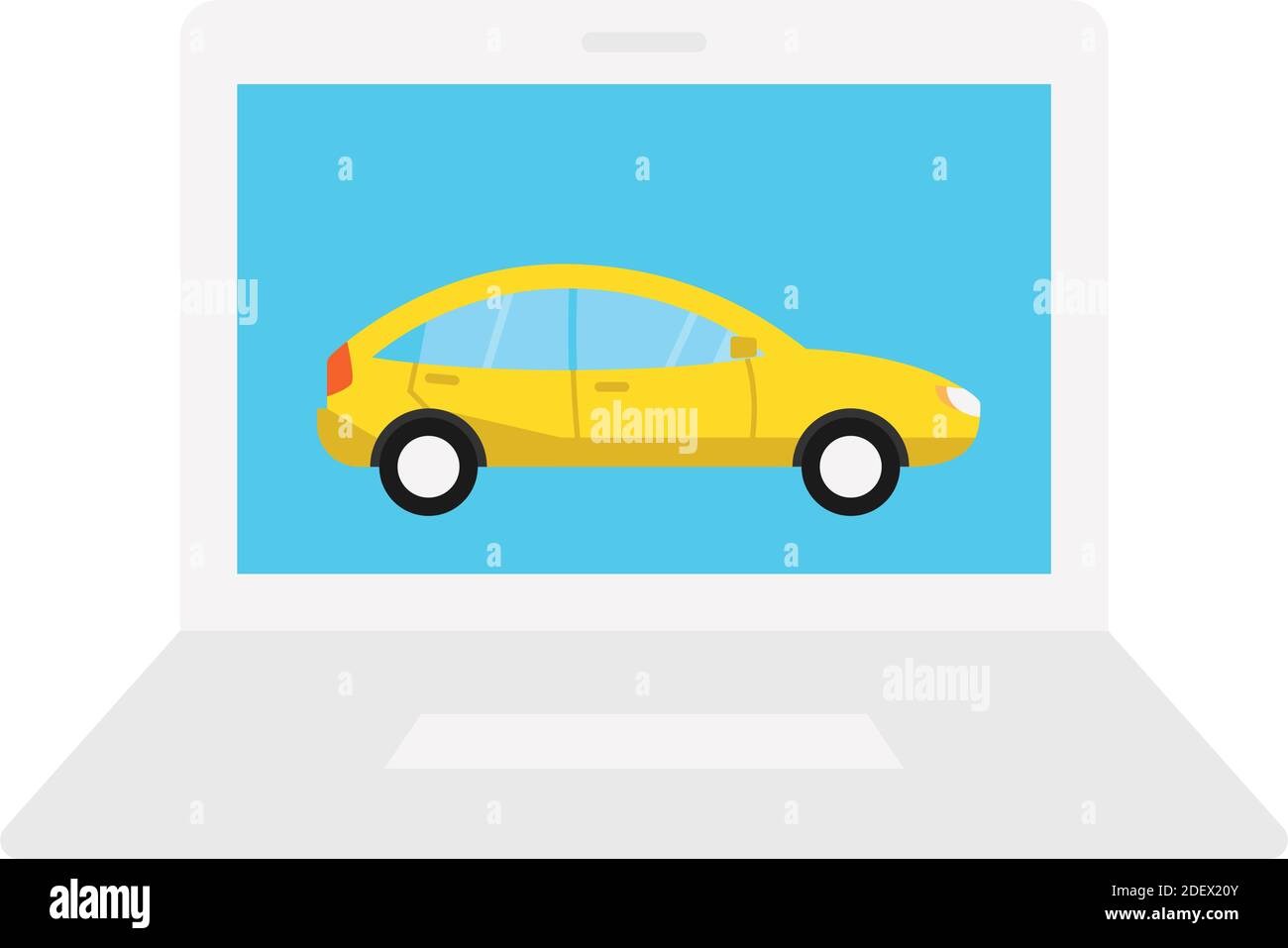 Icône de vecteur isolé de voiture en ligne qui peut être facilement modifiée ou modifié Illustration de Vecteur