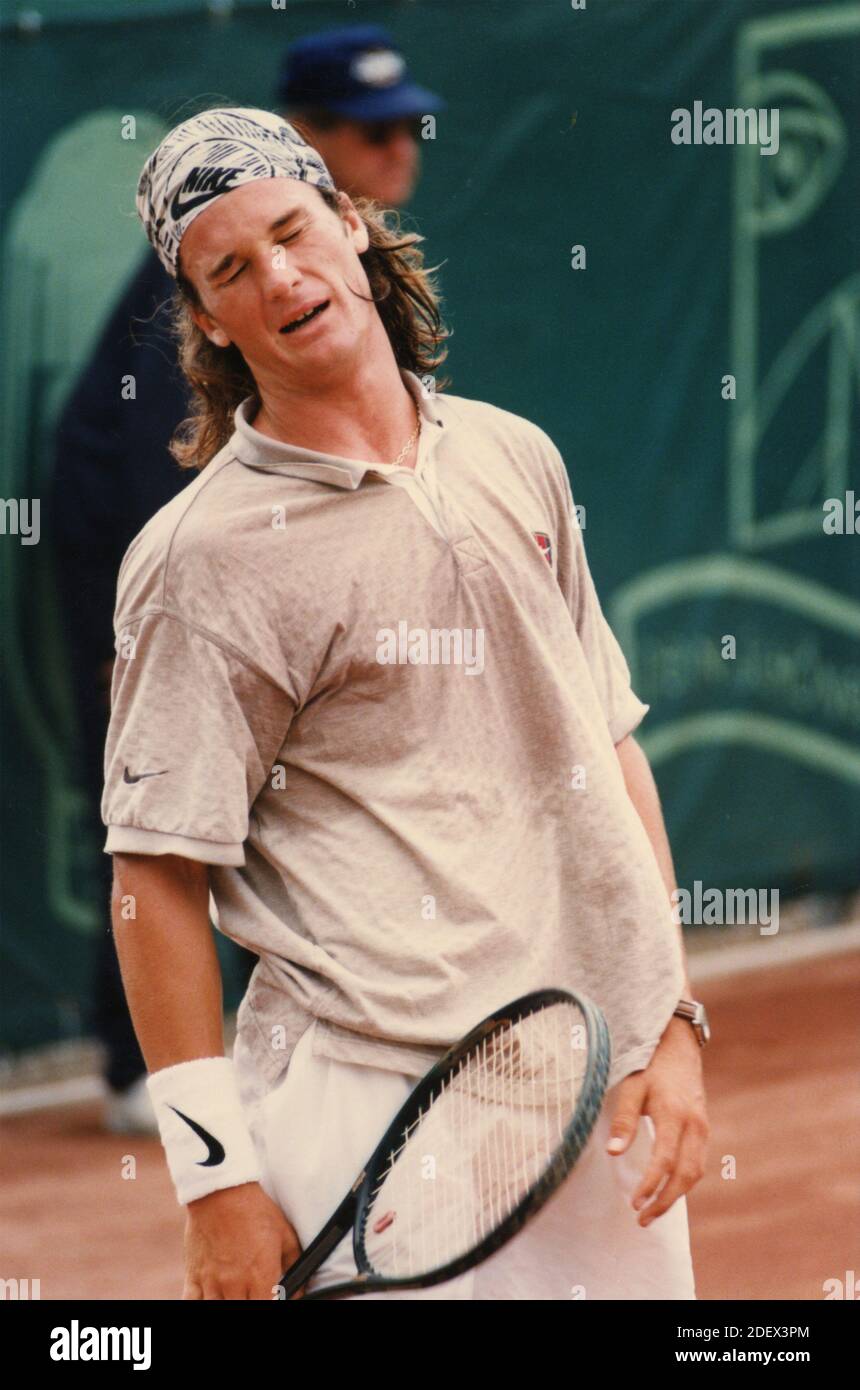 Joueur de tennis espagnol Carlos Moya, 1995 Photo Stock - Alamy