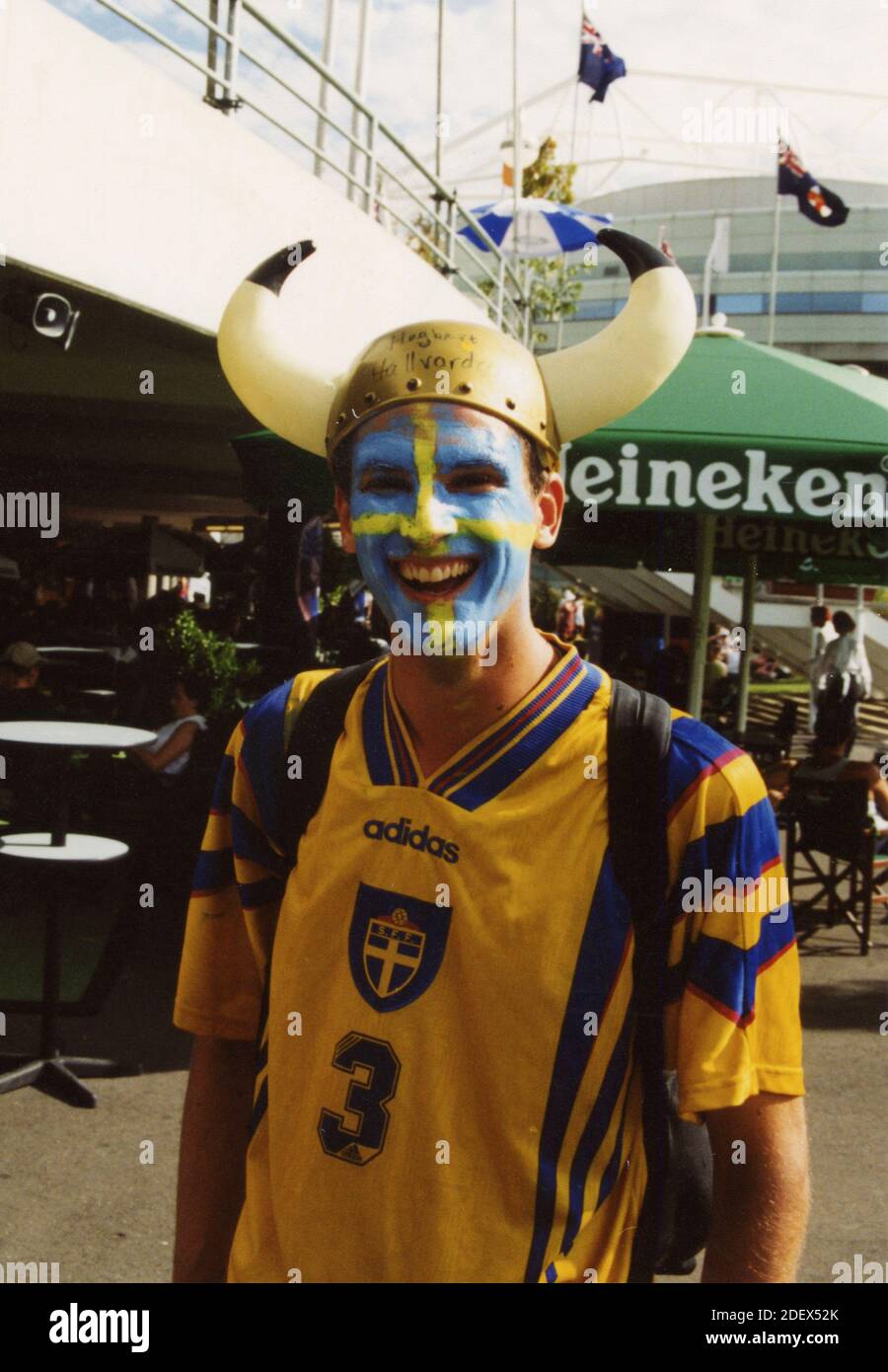 Soutien suédois à la coupe Davis, années 1990 Banque D'Images