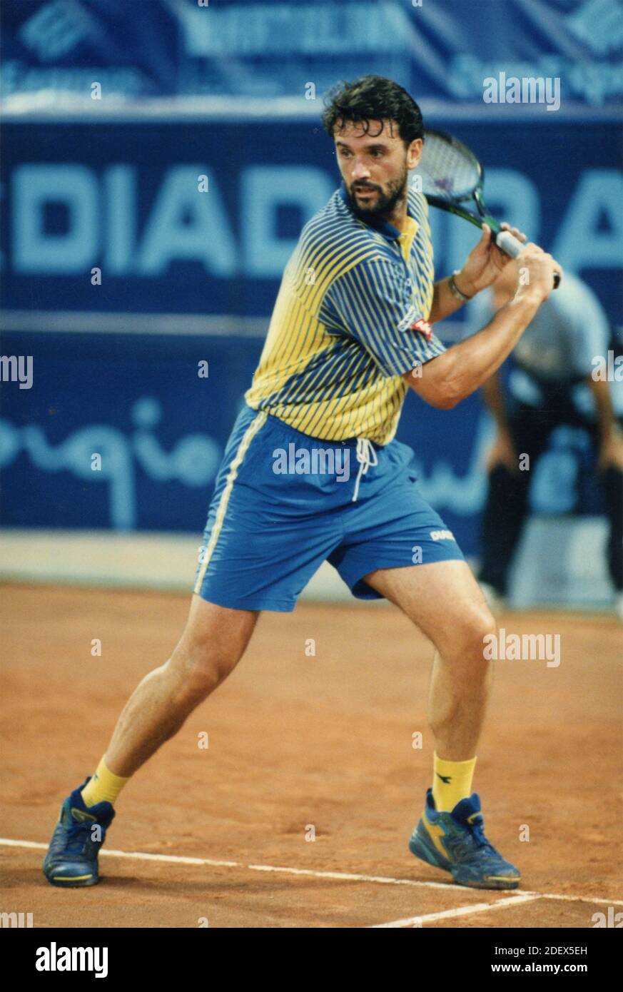 Joueur italien de tennis Omar Camporese, 1992 Photo Stock - Alamy