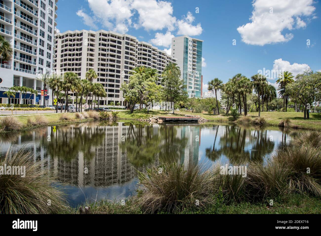 Magnifique wiev du front de mer dans la ville de Sarasota Banque D'Images