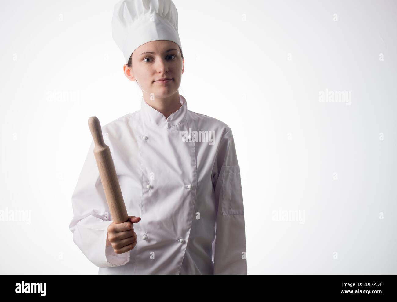 Chef, cuisinier ou boulanger femme Banque D'Images