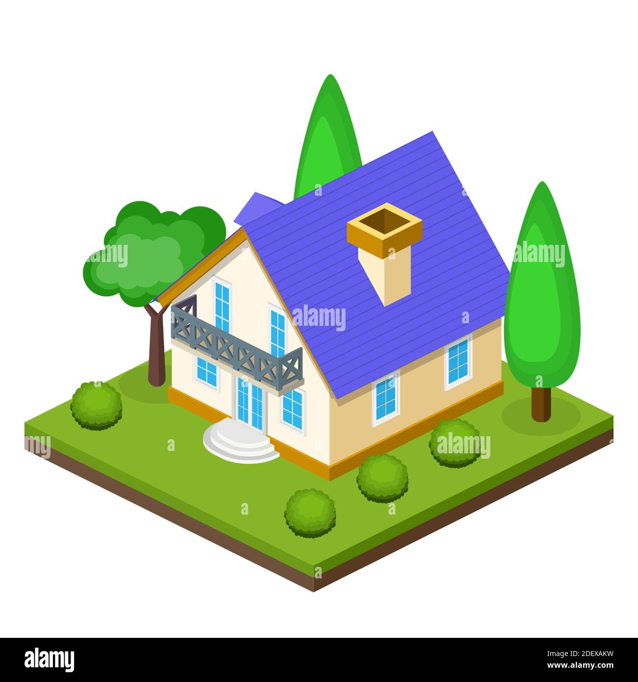 Icône Maison 3d isométrique. Illustration de Vecteur