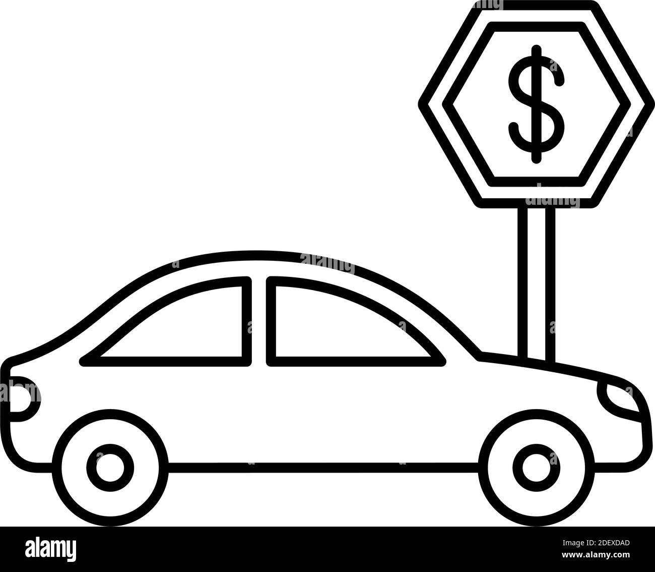 Frais de stationnement icône du vecteur isolé qui peut être facilement modifiée ou modifié Illustration de Vecteur
