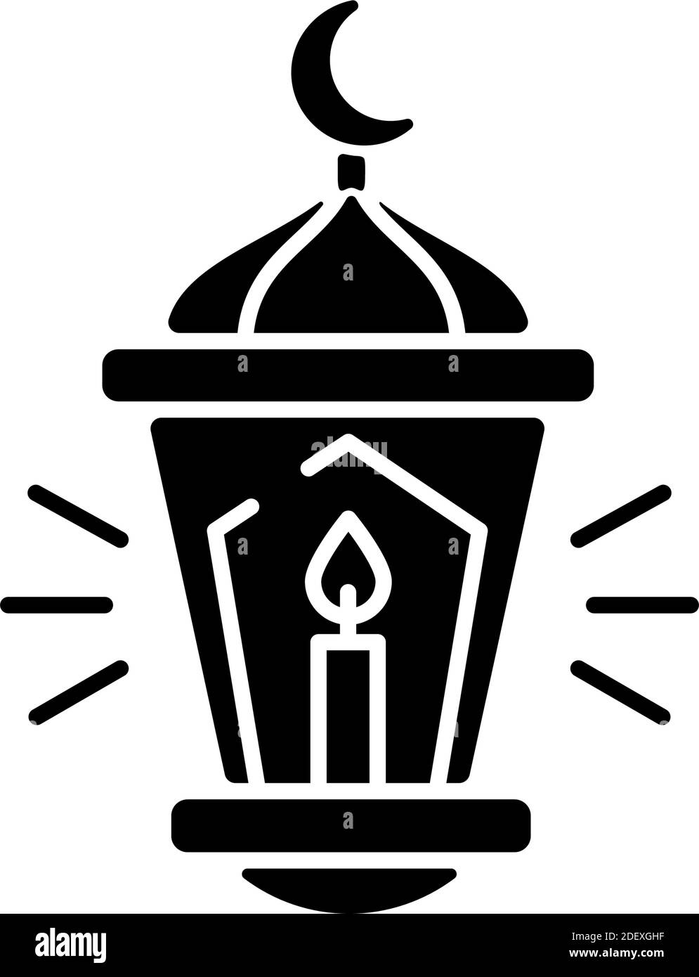 Icône de glyphe noir EID al fitr Illustration de Vecteur